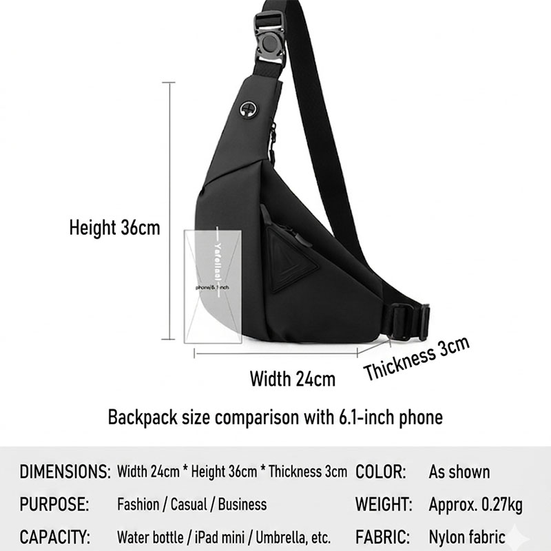 Water-Resistant Anti-Theft Chest Bag - Image 10